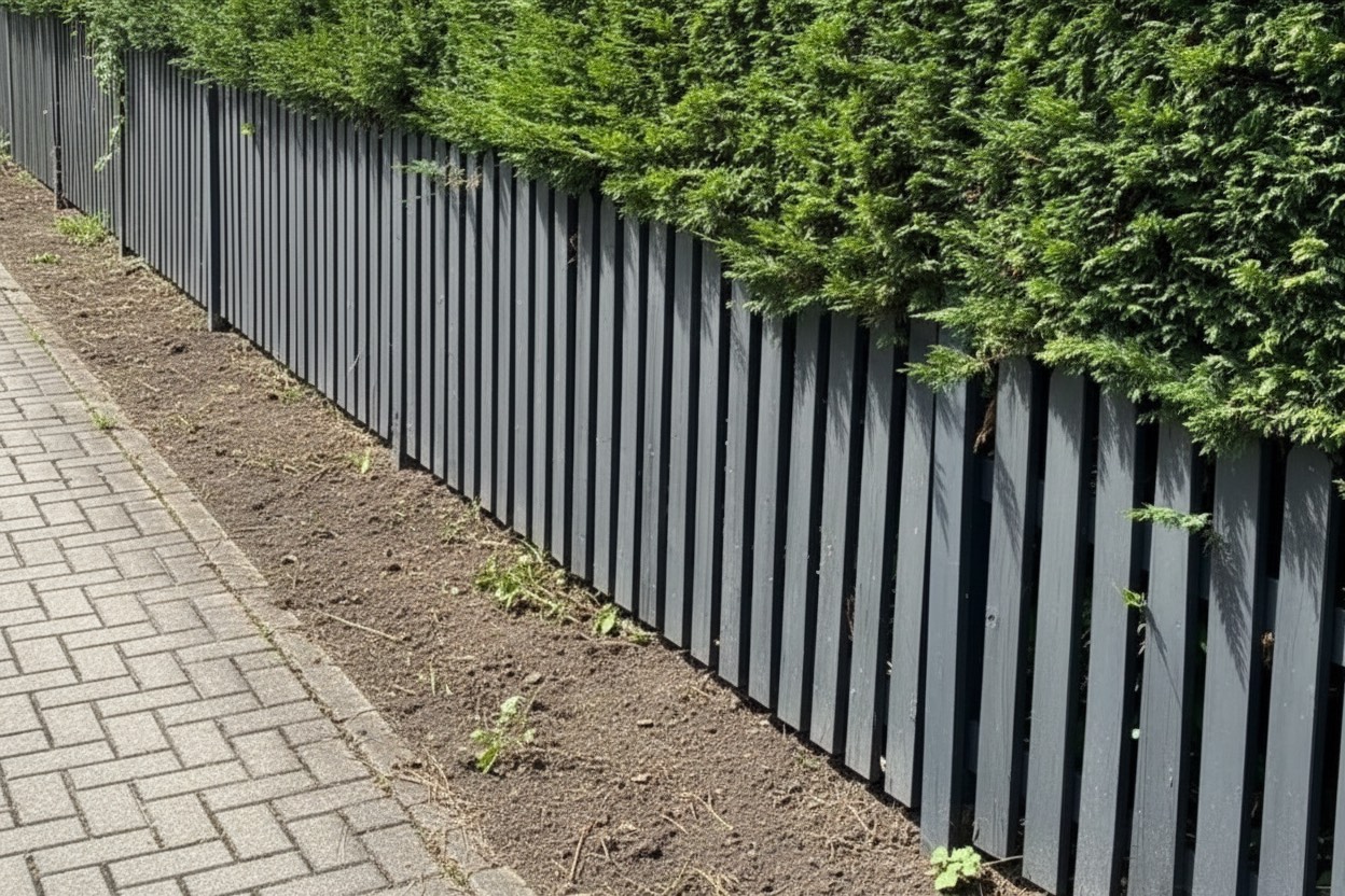 Beispiel: Randstreifen komplett unkrautfrei